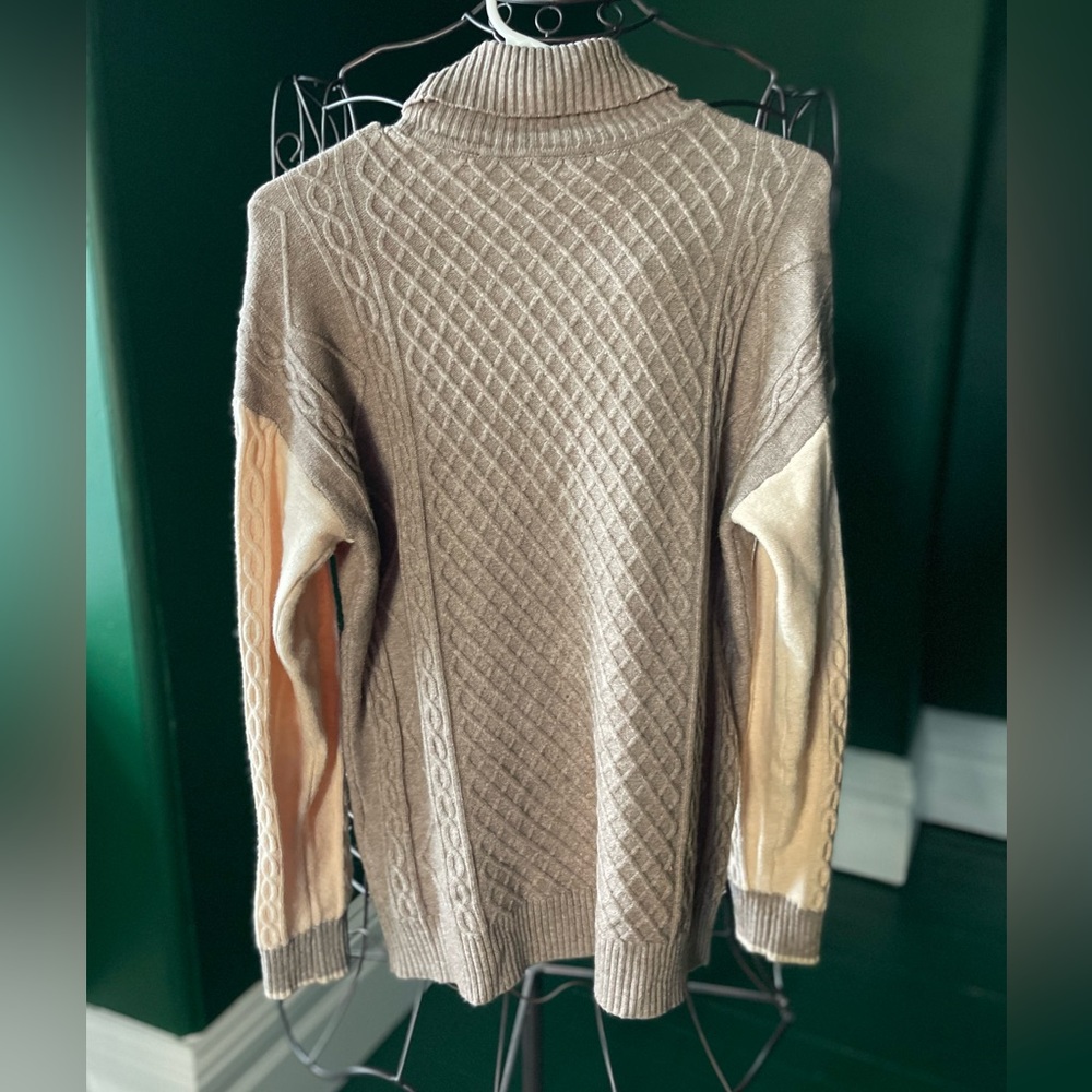 Turtleneck Color Block Sweater